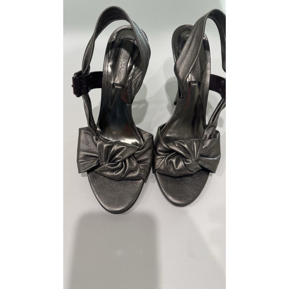 BCBGMAXAZRIA CHELSEY METALLIC Pewter Hell 6.5NIB classic the early 2000s Y2Kera